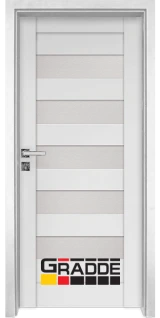 Интериорна врата Gradde Aaven Glas - цвят Бял мат