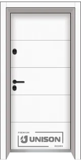 Входна врата Unison Clima Basic, цвят Бял Мат