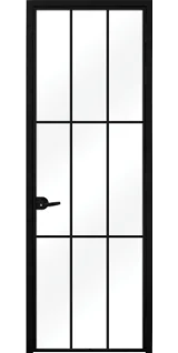 Стъклена интериорна врата Lusso L-5 Черен Мат